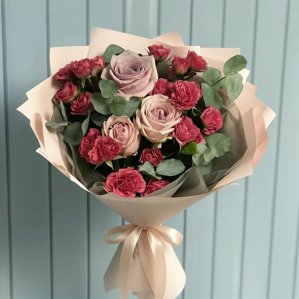 Букет цветов из: Гвоздики и Розы в Кунгуре