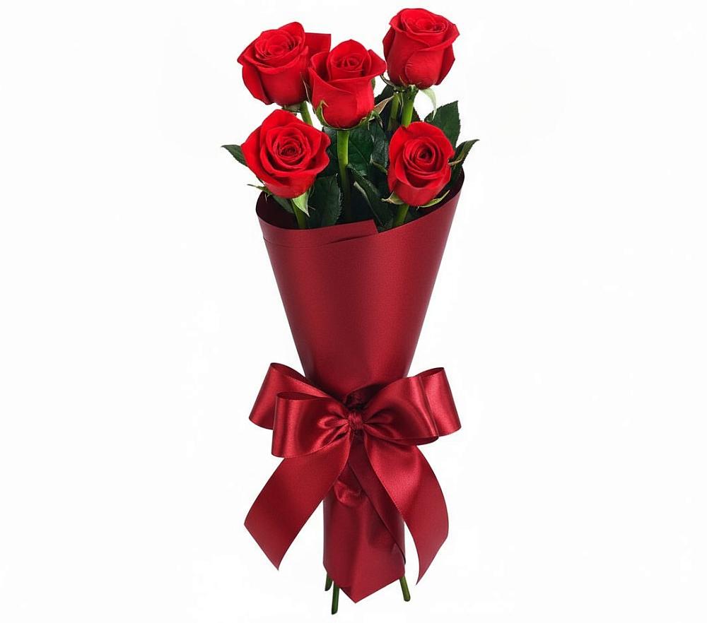 Букет 5 Красных роз Эдлесс Лав в Кунгуре