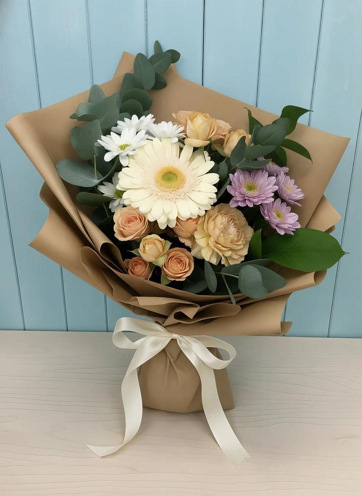 Букет цветов из: Герберы и Хризантемы в Кунгуре