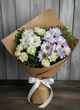 Букет цветов из:  Хризантемы и Розы в Кунгуре