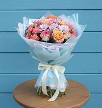 Букет цветов из:  Хризантемы и Розы в Кунгуре