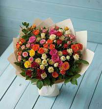 Букет Микс из разноцветных кустовых роз #REPLACE_PRED# Кунгуре